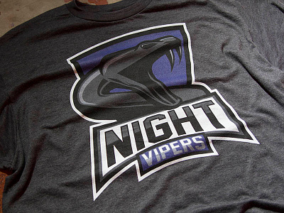 Night Vipers emblem fangs logo motocross snake sports team