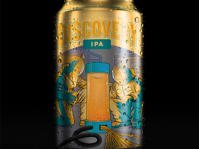 Discovery IPA beer can ipa mockup packaging sci fi vector