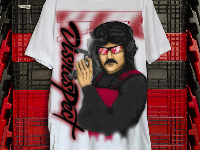 DrDisRespect Faux Airbrush airbrush gaming illustration lettering old school photoshop twitch
