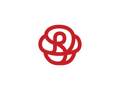 ROSES design floral flower garden icon logo logomark r rose vector