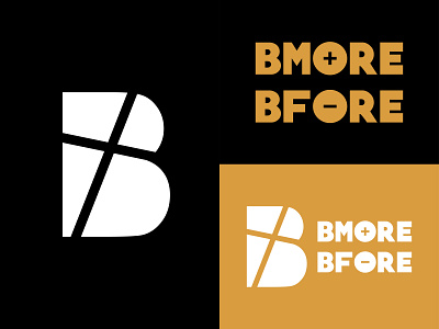 BMORE BFORE apparel b branding catholic christian cross faith logo logomark music negative positive vector workmark