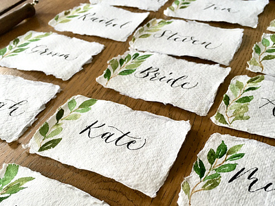 Handwritten Wedding Place Cards