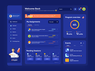 Student Dashboard Dark Version