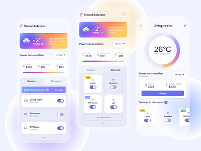 SmartAdviser - Smart home app concept