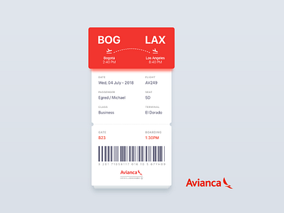 Avianca - Boarding Pass II