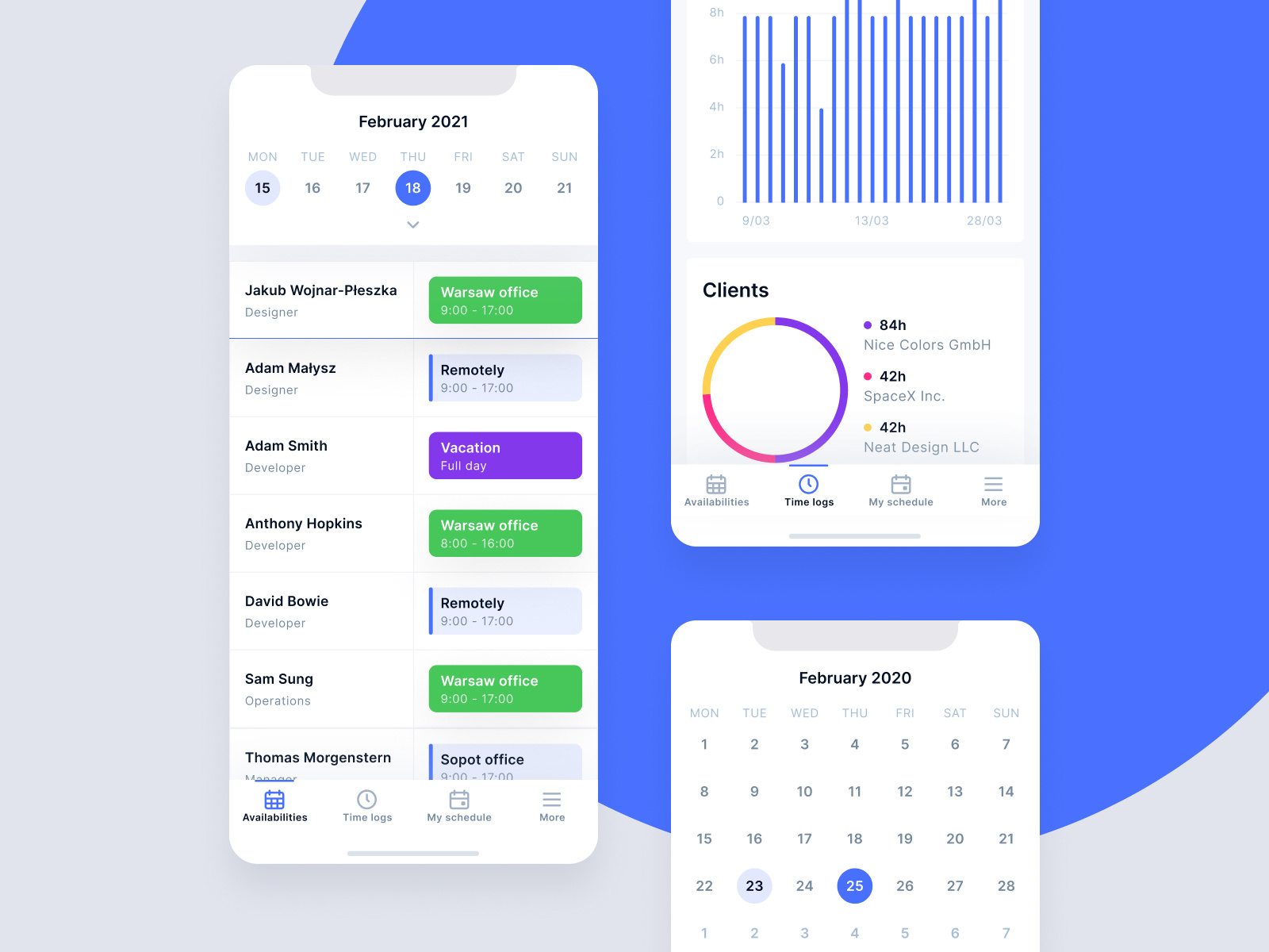 Schedule App Mobile by Jakub Wojnar-Płeszka on Dribbble