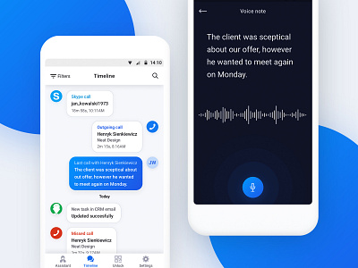 AI business assistant - voice note android assistant business chat mobile note notification voice