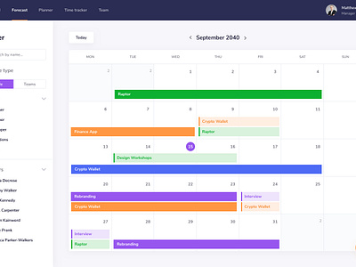 Team management planner by Jakub Wojnar-Płeszka for LEOCODE on Dribbble
