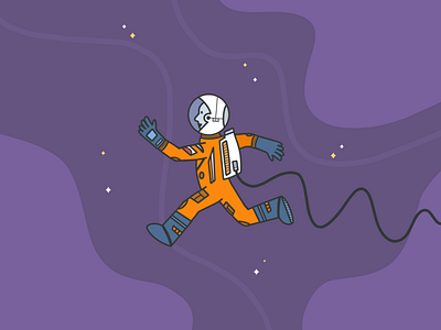 Float 2021 astronaut illustration procreate space