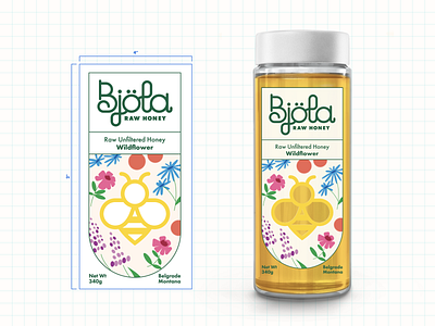 Bjöla Honey Packaging branding design graphic design logo