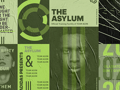 The Asylum branding poster wheat paste