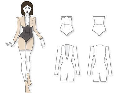 Romper & Corset Design fashion graphic design product develpment