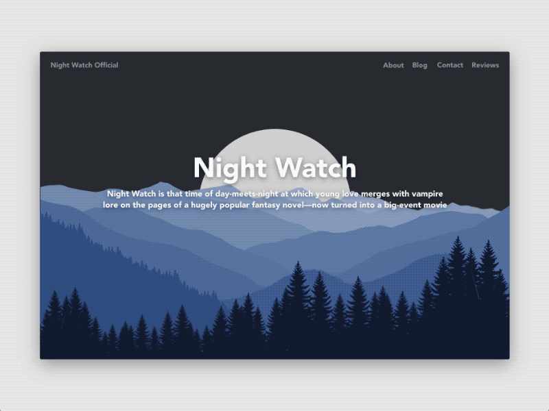 Night Watch Landing Page dailyui landingpage marketingpage