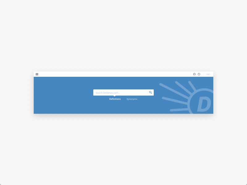 Animated Header search