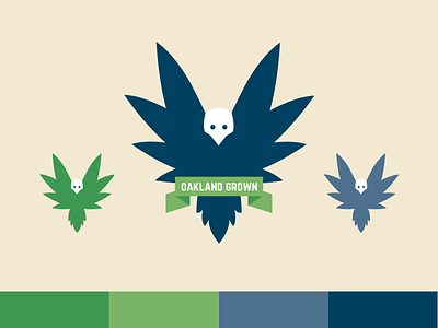 Oakland Grown Logo animal bird brand cannabis design graphics inspiration logo marijuana weed