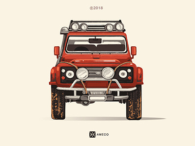 Jeep Defender #01 car digital art drawing illustration jeep jeep defender painting photoshop