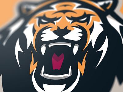 Tiger brandbooth mascot sports logo tiger