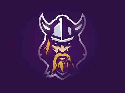 Vikings brandbooth logo mascot viking