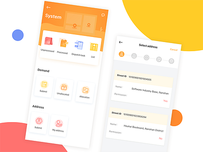 Location system app design icon illustration orange sketch system ue ui ux