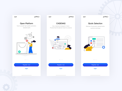 Guide page icon illustration ui ux 排版 设计