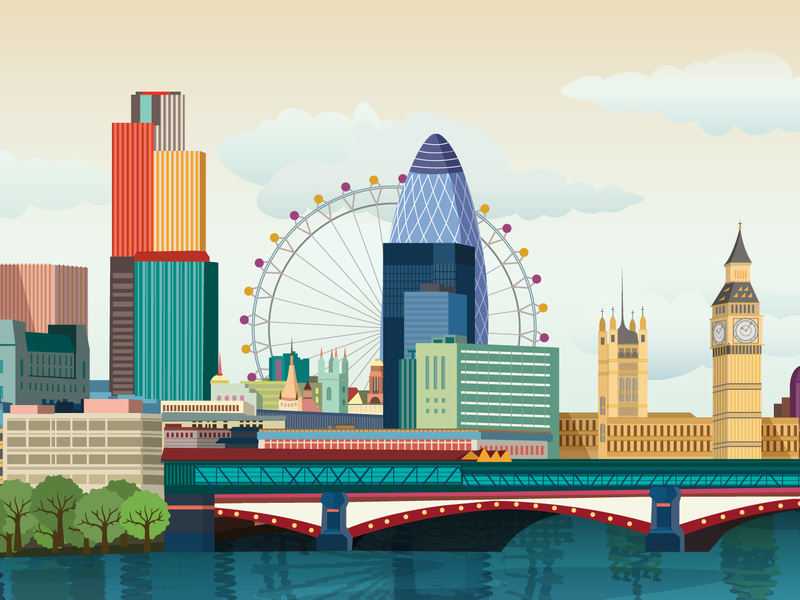 London building city england illustration london uk