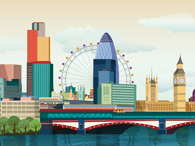 London building city england illustration london uk