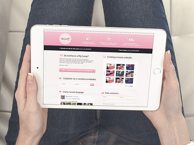 My Loop Page cute girl page pink responsive site ui ux visual web
