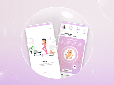 Antenatal Fitness App Design app presentation fitness app pregnancy pregnancy fitness presentation ui