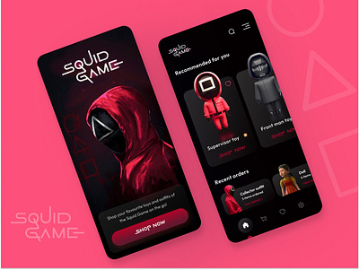 Squid Game App app branding design game graphic design illustration logo typography ui ux vector