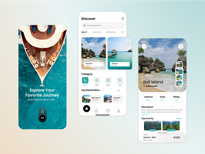 Bali Travel App Ui Design app branding design graphic design illustration logo tranding typography ui ux vector