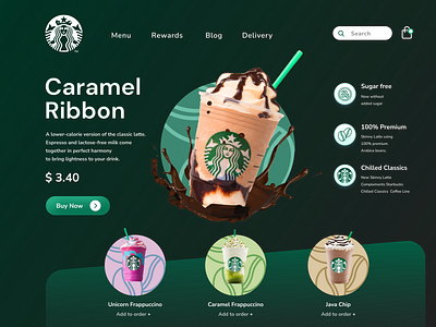 Starbucks Web Page ☕ 3d appdesign branding graphic design starbucks starbucks coffee starbucks ui starbucks web page starbuckswebsite ui uiux websitedesign