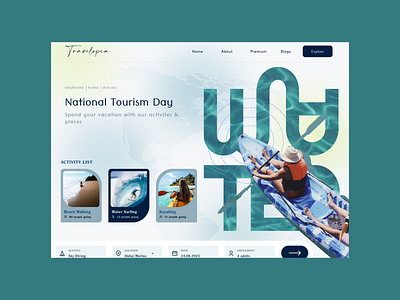 National Tourism day app design graphic design illustration typography ui ux