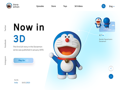 Doraemon Web  Ui Design.