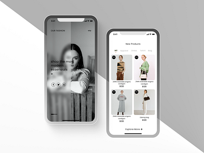 Fashion App Ui 3d app branding design figma graphic design illustration typography ui uiux