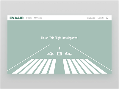 EVA Airline 404 page