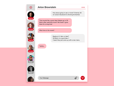 Daily UI 013 | Direct Messaging chat communication conversation dailyui design desktop interface message messaging ui ui design