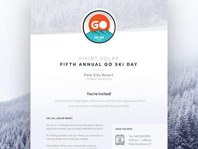 Go Ski Day — email email go ski snowboard solar vivint