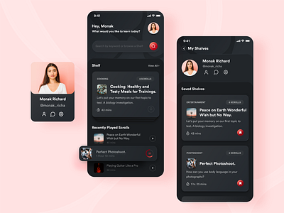 Learning Tool Dark UI adobe xd app clean design dark dark mode dark ui dribbble dribbble best shot education app education dark ui ios learning app ui