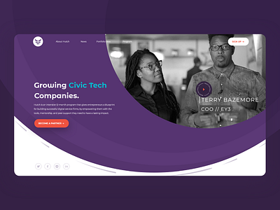 A web page design for a Software marketing company clean website landing page design one page site software website ui design wordpress