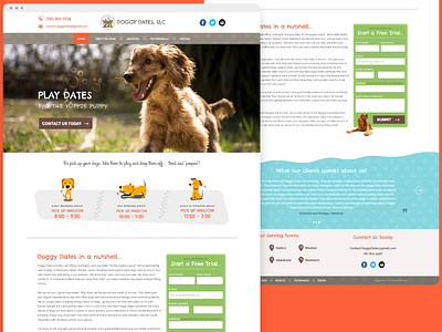 Doggy Dates - A Dating Website for Dogs clean design illustraion pets web design
