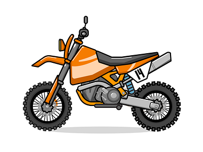 Motocross bike icon asset bike enduro game icon illustration moto ride wheels