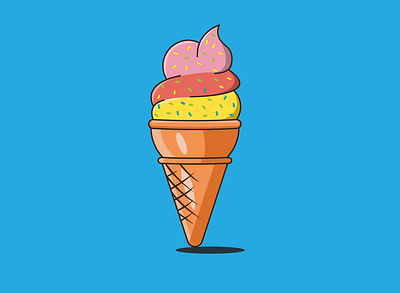 Ice Cream illustration || illustrator graphic design illustration logo vector