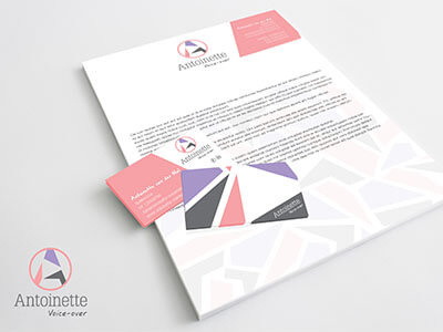 Huisstijl Antoinette Voice-over artwork branding concept graphic design huisstijl logo