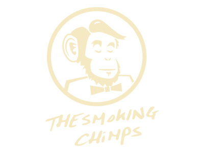 Smoking Chimp barbershop branding cigar bar handlettering logo script