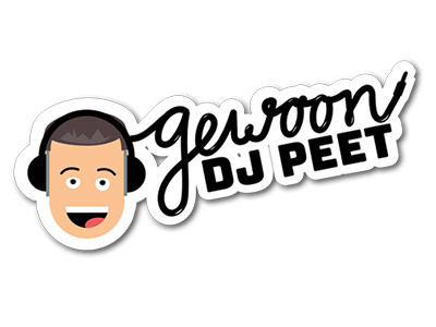 Logo DJ Peet branding character design dj dutch logo