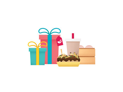 Reward gift chinese food chowbus clean food gift icon illustration reward ui 中餐 礼物