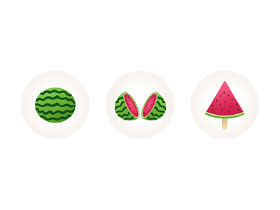 watermelon chowbus cute flat icecream illustration summer watermelon 西瓜