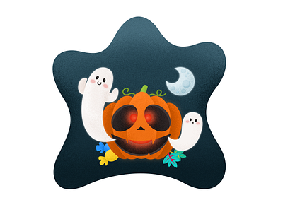 halloween candy chowbus clean ghost halloween illustration pumpkin simple 万圣节 南瓜