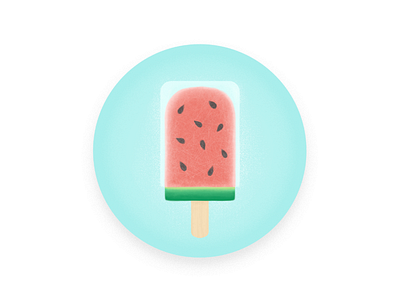 Ice watermelom fruit ice icon illustration summer ui watermelon
