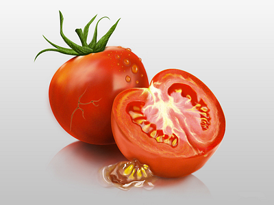 Realistic Tomato food icon potato practice realistic ui